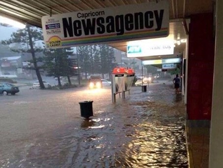 Previous flooding on the Yeppoon main street