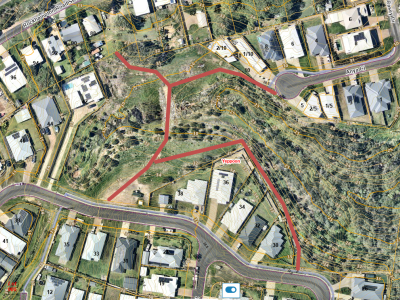A photo showing the pathway locations