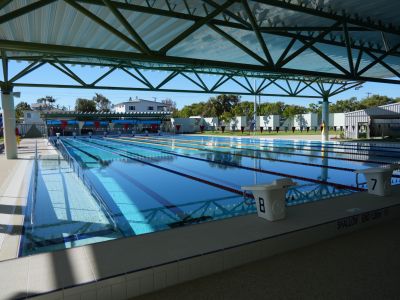 A photo showing the new aquatic centre. 